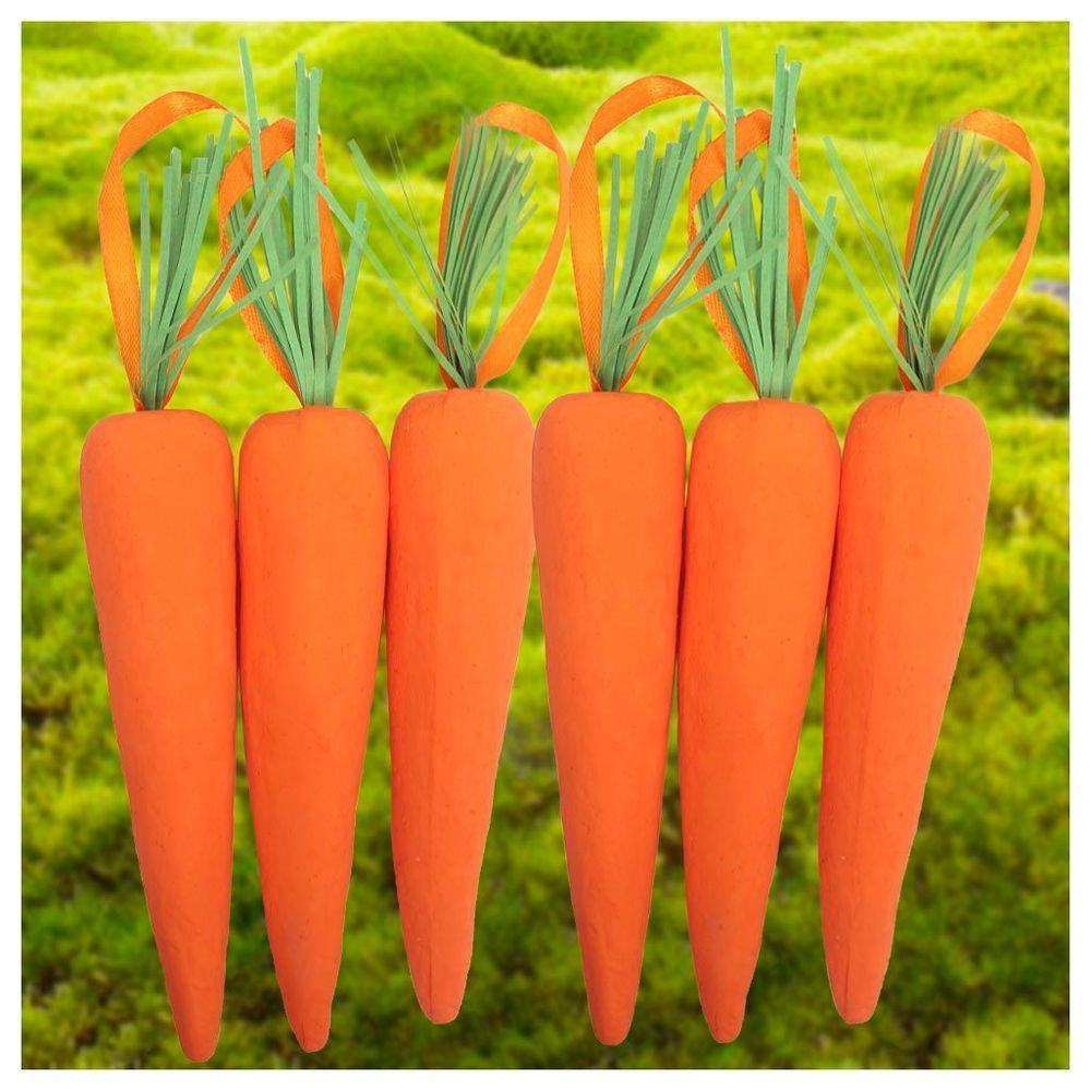 Enfeite Decorativo Páscoa 15 Cenouras Pendentes Isopor 14cm - 2