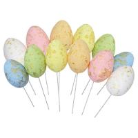 Enfeite Decorativo Ovo De Páscoa 12 Unidades Com Haste - 1