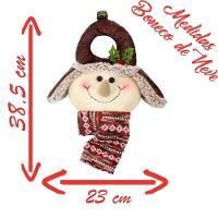 Decoração Enfeite Natal Boneco Neve Marrom árvore De Natal 38,5cm - 3