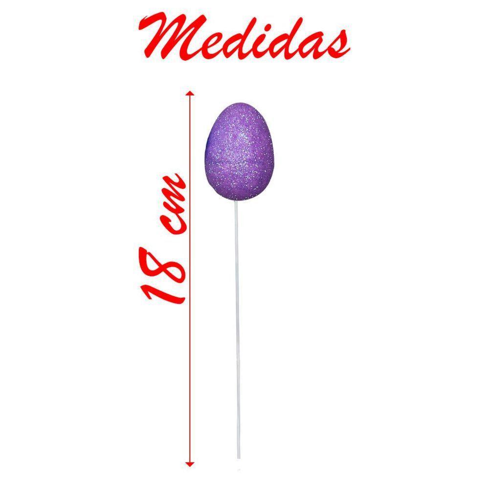 Enfeite Decorativo 36 Ovos De Páscoa Com Brilho - 3