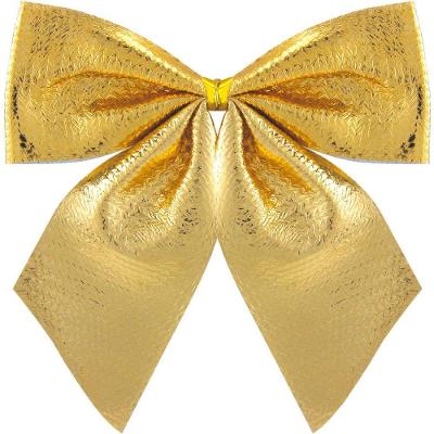 Enfeite árvore Natal Laço Lacinho Dourado 3 Peças 9cm