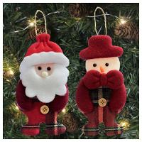 Kit 12 Peças Enfeite árvore Natal Pendente Papai Noel Boneco De Neve 14cm - 1