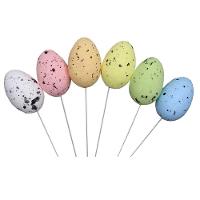 Enfeite Decorativo Ovo De Páscoa 12 Unidades Com Haste - 1