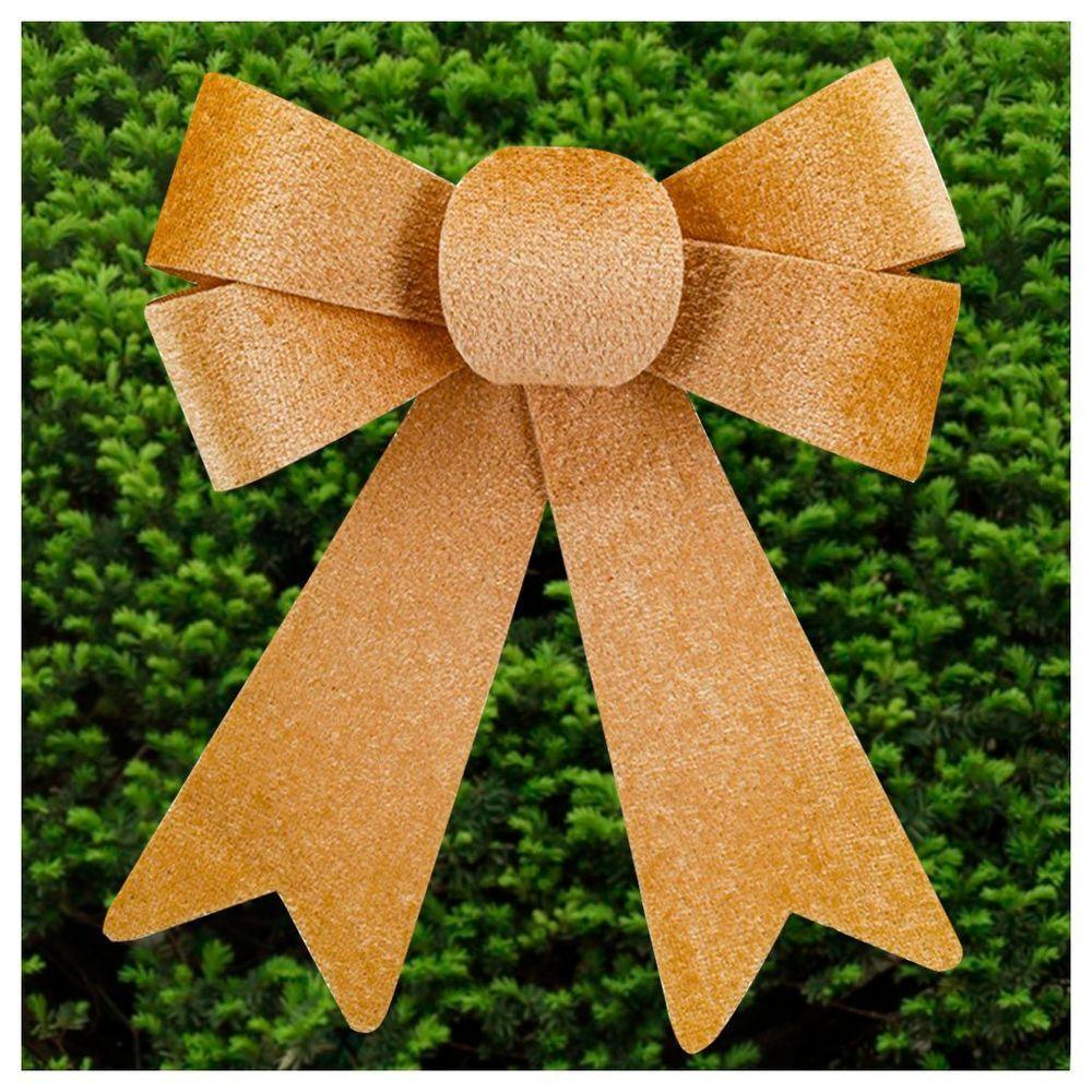 Enfeite árvore Natal Laço Dourado 2 Peças 17,5cm - 1