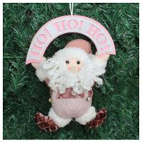 Guirlanda Natalina Enfeite De Porta Papai Noel Rosa 25cm - 1