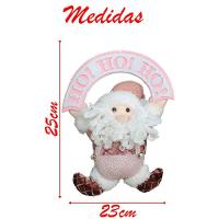 Guirlanda Natalina Enfeite De Porta Papai Noel Rosa 25cm - 2