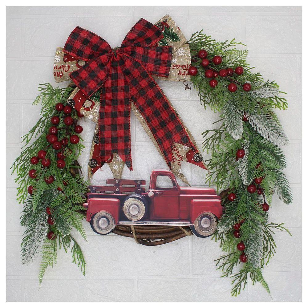 Guirlanda Natalina Enfeite De Porta Natal Carro 40cm - 1