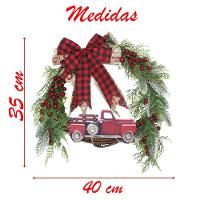Guirlanda Natalina Enfeite De Porta Natal Carro 40cm - 2