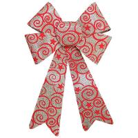 Enfeite árvore Natal Laço Arabesco Com Veludo 30 Cm - 2