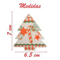 Enfeite 2 Pendentes Para árvore De Natal Pinheirinho Em Mdf 7cm