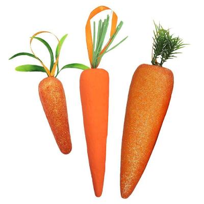 Enfeite Decorativo Páscoa 11 Cenouras Pendentes Isopor