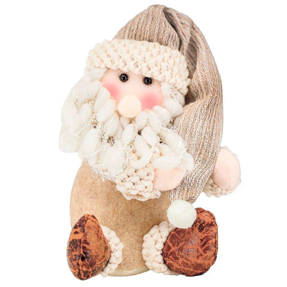 Decoração Enfeite Natal Tecido Papai Noel Natalino 19cm - 1