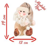 Decoração Enfeite Natal Tecido Papai Noel Natalino 19cm - 2