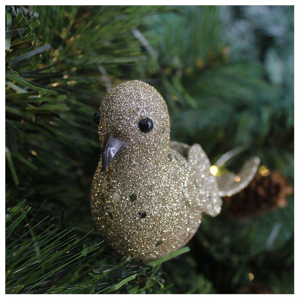 Enfeite Decoração árvore Natal Pomba Dourada Natalina 16cm - 9