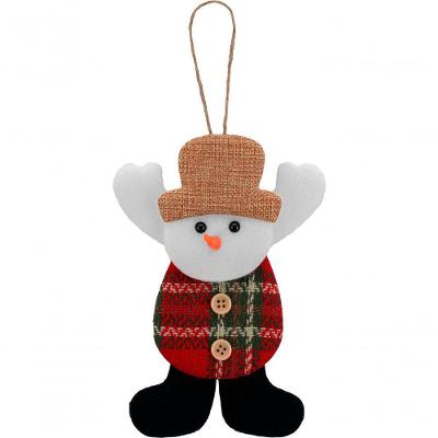 Enfeite árvore Natal Pendente Boneco De Neve 1 Peça 17cm