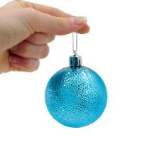 Kit 2 Bolas Enfeite Natalino árvore Natal 70mm Azul - 3