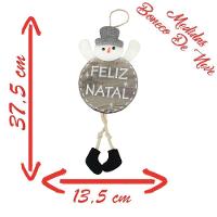 Enfeite árvore Natal Pendente Boneco De Neve Natalino 37cm - 2