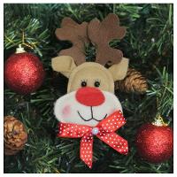 Enfeite Pendente Para árvore De Natal Rena 13cm 6 Unidades - 1