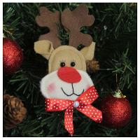 Enfeite Pendente Para árvore De Natal Rena 13cm 6 Unidades - 2