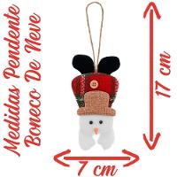 Kit 18 Enfeite árvore Natal Pendente Boneco De Neve 17cm - 2