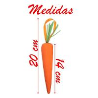 Enfeite Decorativo Páscoa 9 Cenouras Pendentes Isopor 14cm - 5