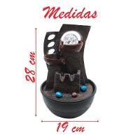 Fonte De água Decorativa Cascata 2 Quedas Luz De Led Bivolt - 6