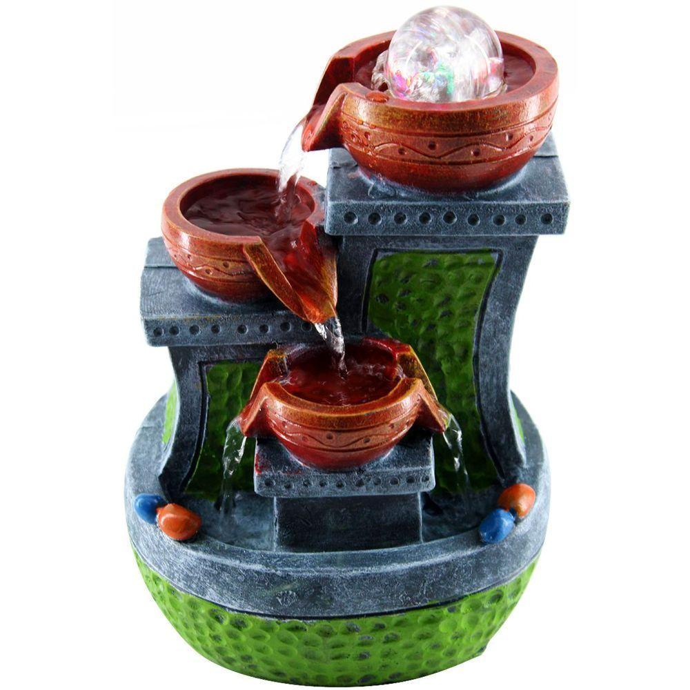 Fonte De água Decorativa Resina Cascata 3 Quedas 5268 Bivolt - 6