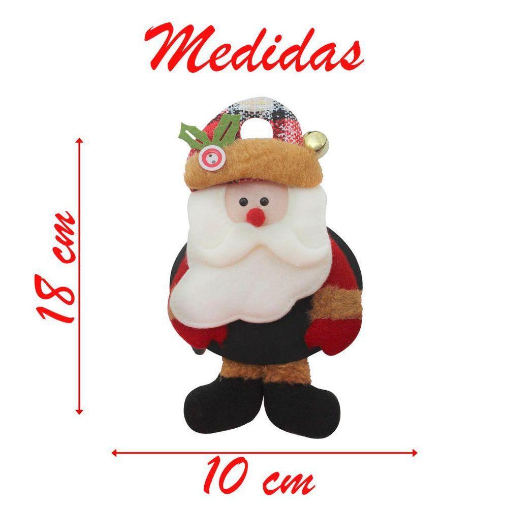 Kit 2 Enfeites De Natal Boneco De Neve E Papai Noel Com Lousa 18cm - 3