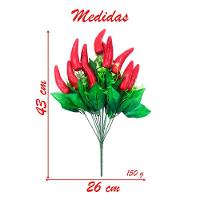 Kit 14 Ramos Decoração Arranjo Pimenta Artificial Plástico 12 Galhos Cada 45cm - 2