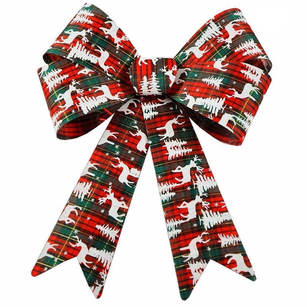 Kit 4 Enfeites árvore Natal Laço Decorado Figuras Natalinas 28,5 Cm - 1