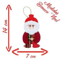 Kit 6 Enfeite árvore Natal Pendente Papai Noel Boneco De Neve Rena 14cm - 5
