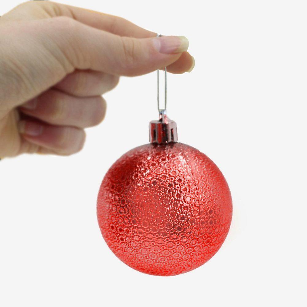 Kit 48 Bolas Enfeite Natalino árvore Natal 70mm Vermelho - 3