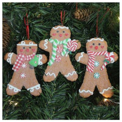 Kit 9 Enfeites Pendente Para árvore De Natal Biscoito Ginger