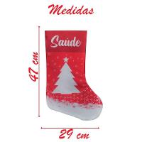 Kit 4 Botas Meias Enfeite Natalino Temático 47cm - 5