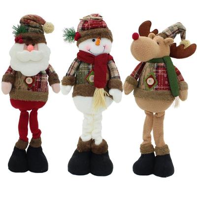 Kit Trio Bonecos De Natal Boneco De Neve Papai Noel Rena 50cm