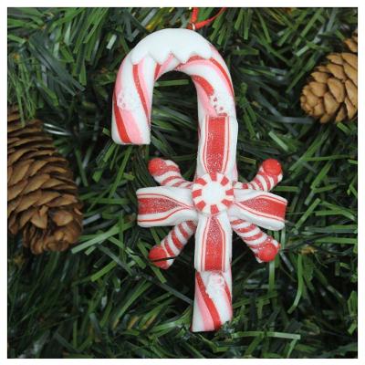 Kit 4 Enfeite Pendente Para árvore De Natal Doce Bengala 12cm