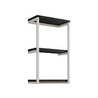 Nicho De Parede Industrial Para Quarto 3 Prateleiras Milão - Branco E Preto - Preto - 5