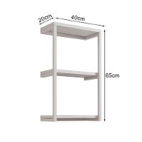 Nicho De Parede Industrial Para Quarto 3 Prateleiras Milão - Branco - Preto - 2