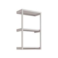 Nicho De Parede Industrial Para Quarto 3 Prateleiras Milão - Branco - Preto - 3