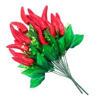 Kit 8 Ramos Decoração Arranjo Pimenta Artificial Plástico 12 Galhos Cada 45cm - 1