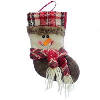 Kit 9 Peças Decoração Natal Bota Meia Rena Papai Noel Boneco Neve Natalino 18cm - 15