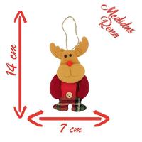 Kit 9 Enfeite árvore Natal Pendente Papai Noel Boneco De Neve Rena 14cm - 4