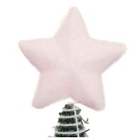Ponteira De árvore Natal Estrela Rosa 12cm - 1