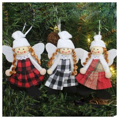 Kit 6 Enfeite Natalino Pendente Para árvore De Natal Anjo 15cm