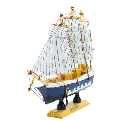 Miniatura Barco Navio De Madeira Veleiro Decorativo ? 29cm
