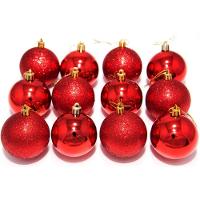 Kit 60 Bolas Vermelhas Enfeite Natalino árvore Natal 50mm - 1