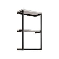 Nicho De Parede Industrial Para Quarto 3 Prateleiras Milão - Preto E Branco - Preto - 3