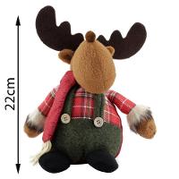 Kit Trio Bonecos De Natal Boneco De Neve Papai Noel Rena Xadrez 22cm - 3