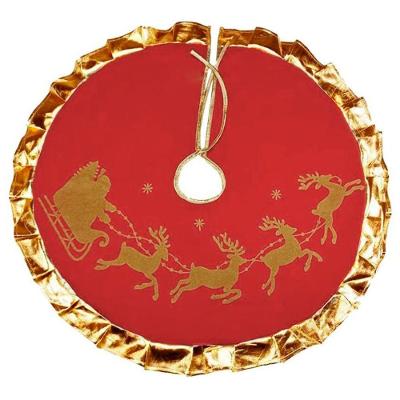 Saia Para árvore De Natal Vermelha Temática Papai Noel Rena 82cm