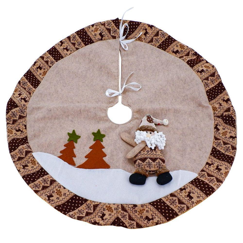 Saia Para árvore De Natal Temática Papai Noel 88cm - 1